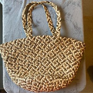 Old Navy 2007 Large Woven Cornhusk Tote Bag